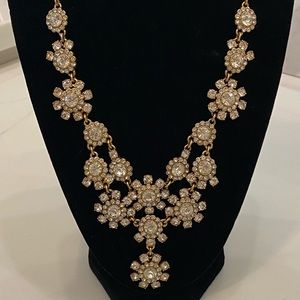 J. Crew crystal floral statement necklace